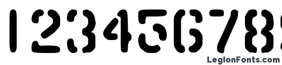 Barrel Font, Number Fonts