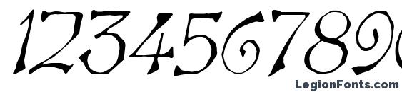 Bart Italic Font, Number Fonts