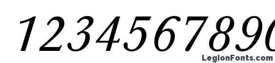 Bartholomew Normal Italic Font, Number Fonts