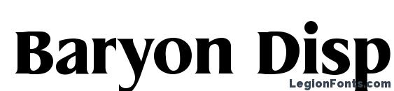 шрифт Baryon Display SSi, бесплатный шрифт Baryon Display SSi, предварительный просмотр шрифта Baryon Display SSi