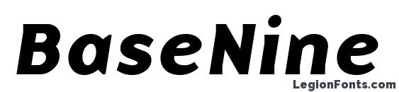 BaseNine Bold Italic Font