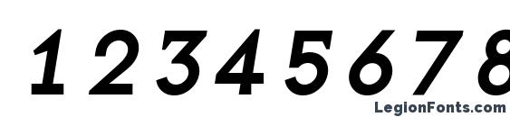 BaseNine Italic Font, Number Fonts