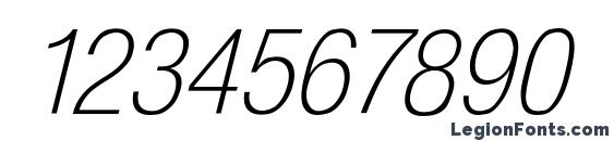 Basic Sans Light SF Italic Font, Number Fonts