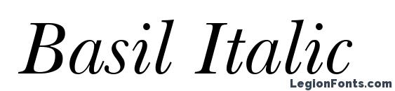 Basil Italic font, free Basil Italic font, preview Basil Italic font
