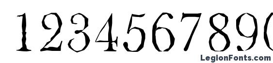 BaskerOldAntique Light Regular Font, Number Fonts