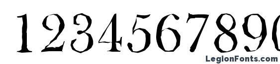 BaskerOldAntique Regular Font, Number Fonts