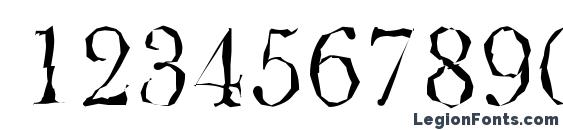 BaskerOldRandom Light Regular Font, Number Fonts