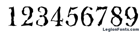 BaskerOldRandom Medium Regular Font, Number Fonts