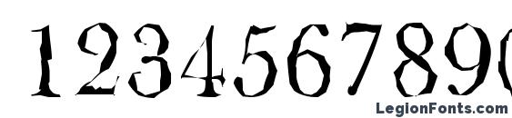BaskerOldRandom Regular Font, Number Fonts