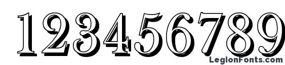 BaskerOldShadow Regular Font, Number Fonts