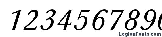 Baskerville A.Z PS Normal Italic Font, Number Fonts