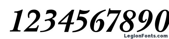 Baskerville Handcut BOLDITALIC Font, Number Fonts