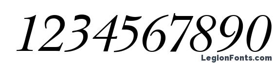 Baskerville Handcut ITALIC Font, Number Fonts