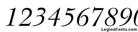 Baskerville Italic Win95BT Font, Number Fonts