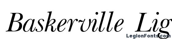 Baskerville Light Italic Font