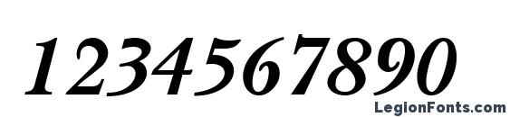 Baskerville SSi Semi Bold Italic Font, Number Fonts