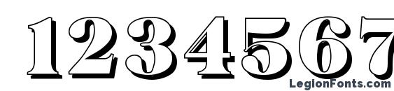 BaskervilleShadow Black Regular Font, Number Fonts