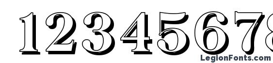 BaskervilleShadow Bold Font, Number Fonts