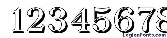 BaskervilleShadow Regular Font, Number Fonts