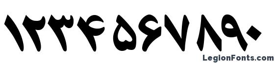 BasraPersianTT BoldItalic Font, Number Fonts