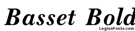 Шрифт Basset Bold Italic