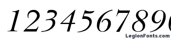 Basset Italic Font, Number Fonts