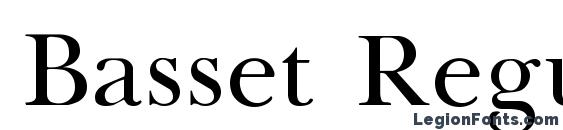 Basset Regular font, free Basset Regular font, preview Basset Regular font