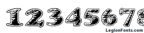 Battered Cooper Font, Number Fonts