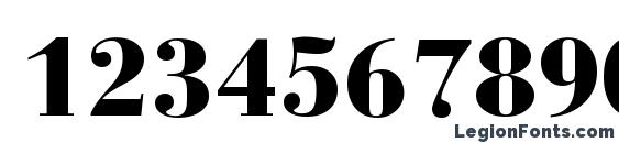 Bauer Bodoni Black BT Font, Number Fonts