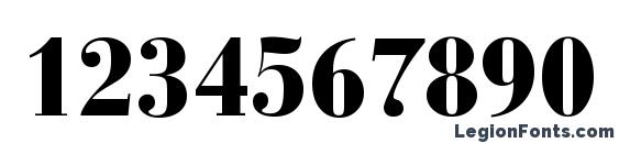 Bauer Bodoni Black Condensed BT Font, Number Fonts
