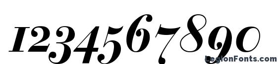 Bauer Bodoni Bold Italic Oldstyle Figures Font, Number Fonts