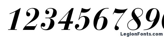 Bauer Bodoni Bold Italic Font, Number Fonts