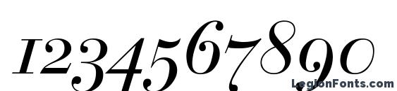 Bauer Bodoni Italic Oldstyle Figures Font, Number Fonts