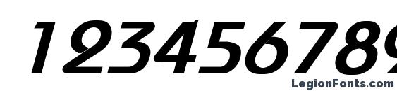 Bauhaus Bold Italic Font, Number Fonts