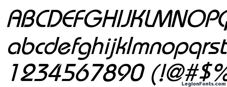 глифы шрифта Bauhaus Italic, символы шрифта Bauhaus Italic, символьная карта шрифта Bauhaus Italic, предварительный просмотр шрифта Bauhaus Italic, алфавит шрифта Bauhaus Italic, шрифт Bauhaus Italic