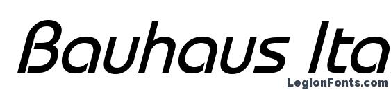 шрифт Bauhaus Italic, бесплатный шрифт Bauhaus Italic, предварительный просмотр шрифта Bauhaus Italic