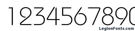 Bauhaus Light BT Font, Number Fonts