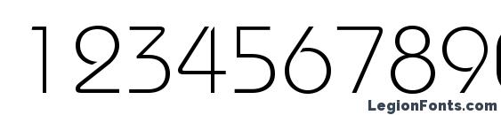 BauhausLightC Plain Font, Number Fonts