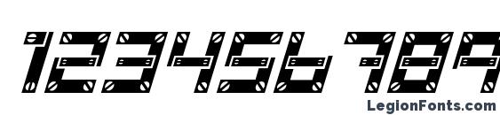 Baumarkt Italic Font, Number Fonts