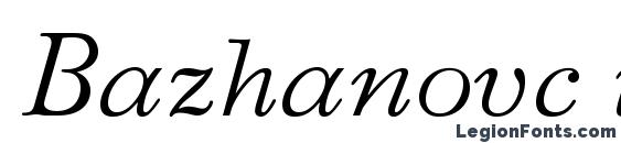 Bazhanovc italic font, free Bazhanovc italic font, preview Bazhanovc italic font