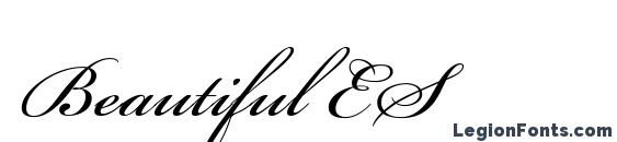 Beautiful ES font, free Beautiful ES font, preview Beautiful ES font