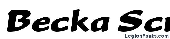 Шрифт Becka Script LET Plain.1.0