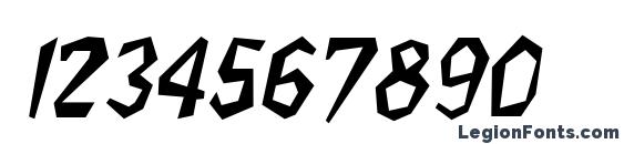 Bedrock Italic Font, Number Fonts