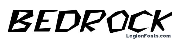шрифт BedrockWide Italic, бесплатный шрифт BedrockWide Italic, предварительный просмотр шрифта BedrockWide Italic