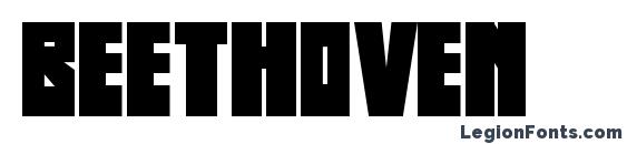 шрифт Beethoven, бесплатный шрифт Beethoven, предварительный просмотр шрифта Beethoven