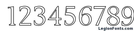 BelfastOutline Light Regular Font, Number Fonts