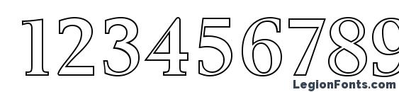 BelfastOutline Medium Regular Font, Number Fonts