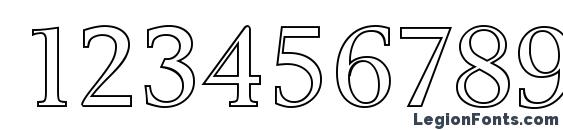 BelfastOutline Regular Font, Number Fonts