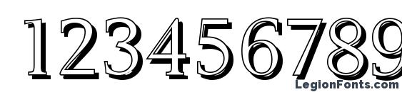 BelfastShadow Light Regular Font, Number Fonts