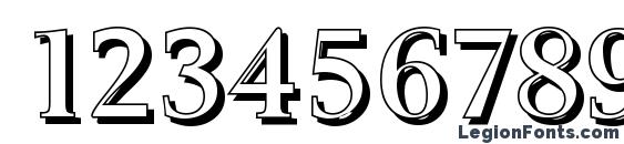 BelfastShadow Medium Regular Font, Number Fonts